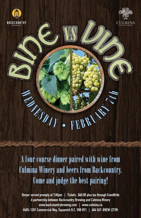 Backcountry Brewing | Bine Vs. Vine - Poster