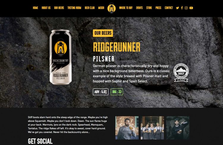 Backcountry Brewing | Single Beer Page