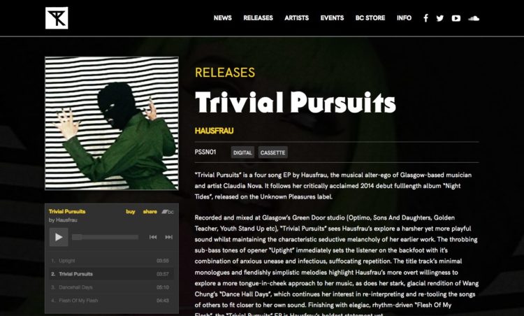 Possession Records | Website - Release Page