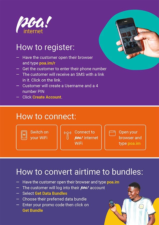 Poa! Internet | How To - A5 Flyer