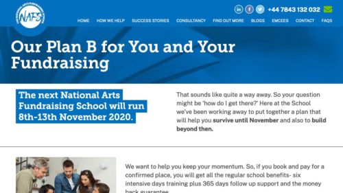 National Arts Fundraising School (NAFS) | www.nationalartsfundraisingschool.com - Plan B Info Page
