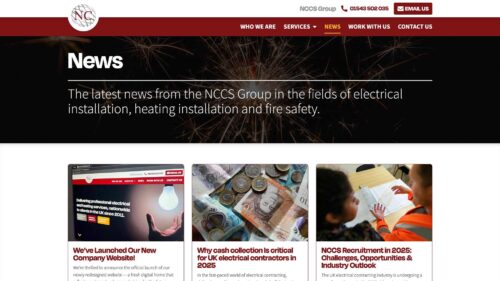 NCCS Group | Website Design | News archive screen
