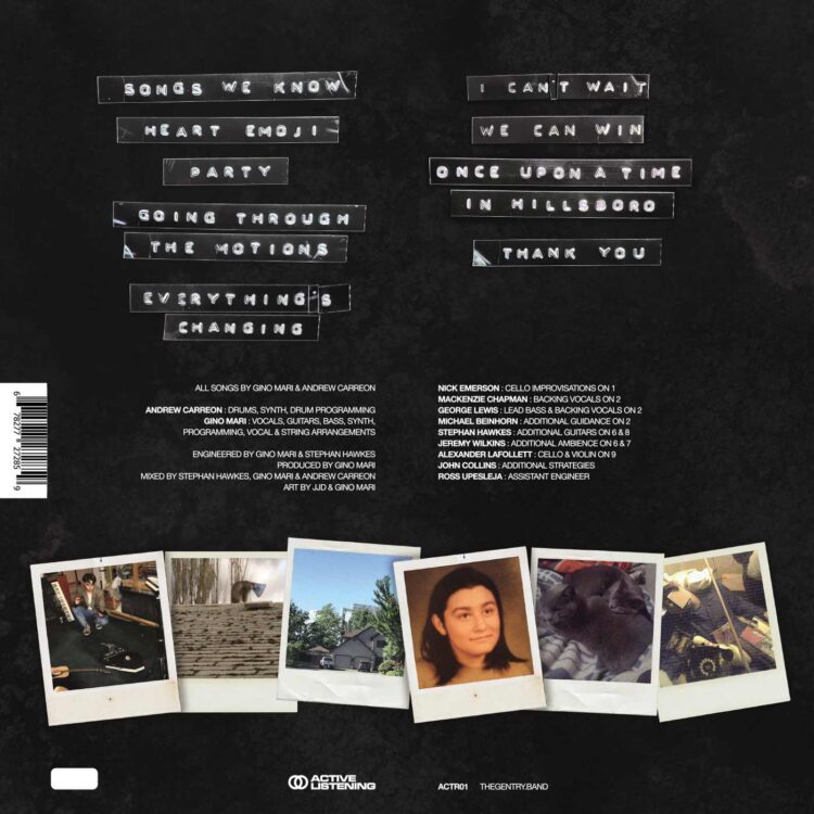 The Gentry | Music Packaging Design | "Once Upon A Time In Hillsboro" LP back cover